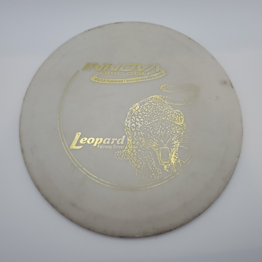 Innova Leopard 150g White w Gold Foil Stamp Fairway Driver Golf Disc